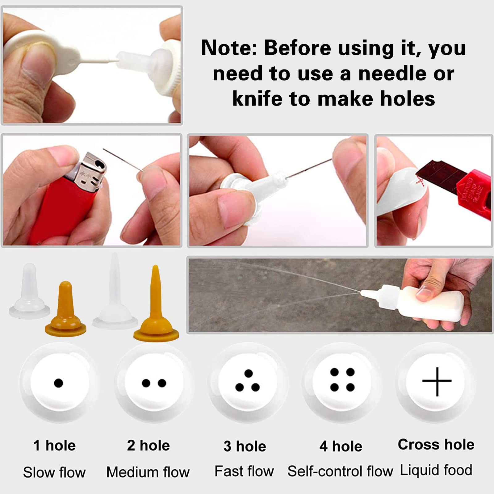 Capezzolo Silicone Per Animali - 6 Pezzi, Per Biberon Cuccioli, Gattini, Piccoli Animali - Foto 2