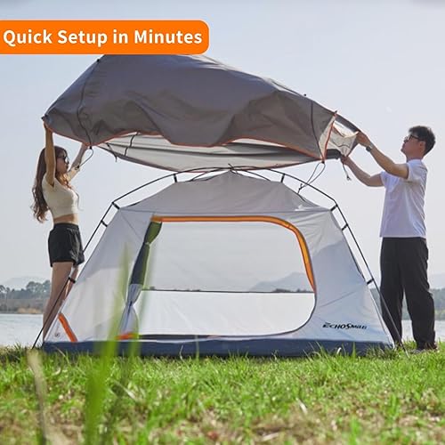 Miniatura 6 de EchoSmile 24 Person Camping Tent, Lightweight Dome Family Tent with Rainfly, Easy Setup, Waterproof & Windproof Outdoor Shelter for Group Hiking,