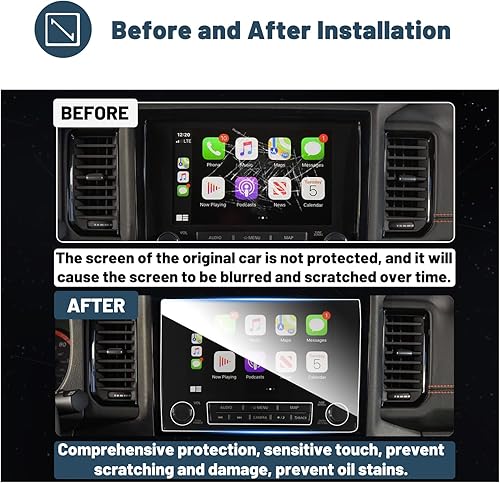 Miniatura 6 de Protector de pantalla para radio Nissan Frontier de 9 pulgadas, pantalla táctil Nissan Frontier 2022-2024, accesorios de vidrio templado 9HD,