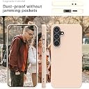 YATWIN Silicone Back Case for Samsung Galaxy S24 FE, Soft-Touch Phone Back Cover for Samsung Galaxy S24 FE - Link Pink gallery image