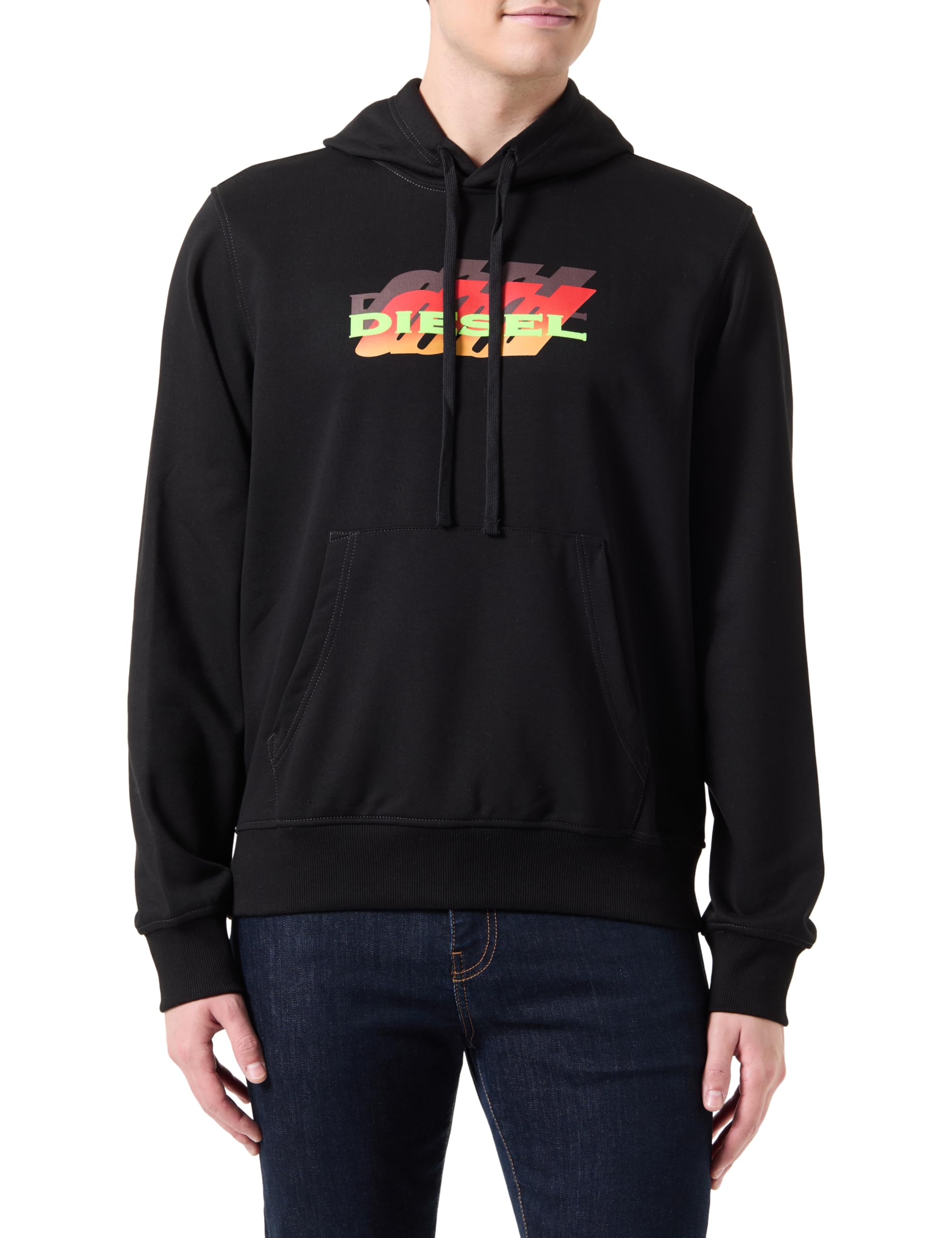 Diesel_S-GINN-HOOD-K41 FELPA_SWEATSHIRT_Black_L Große Größen