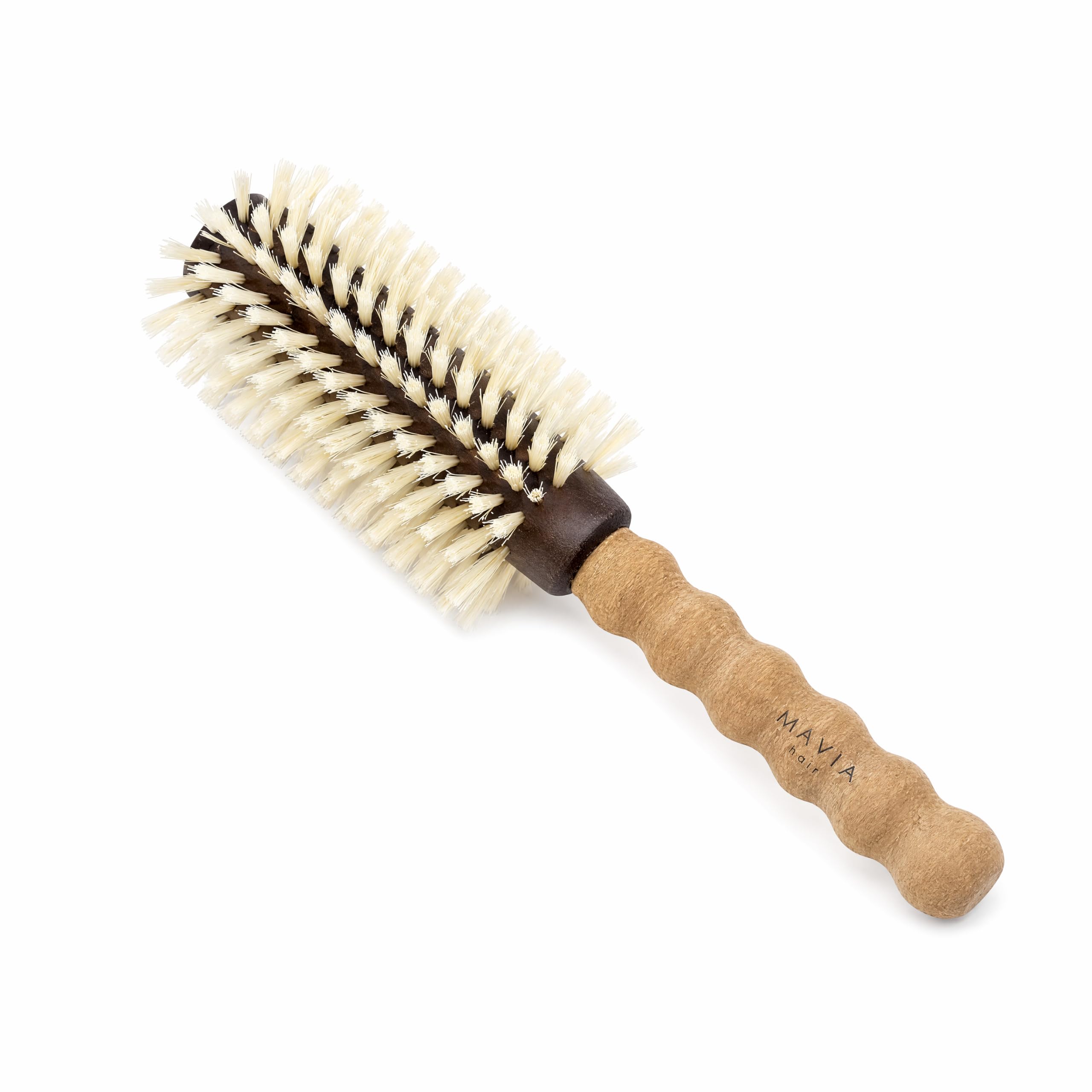 MAVIA Boar Bristle Round Hair Brush 2.75 Inch for Fine Thin Hair