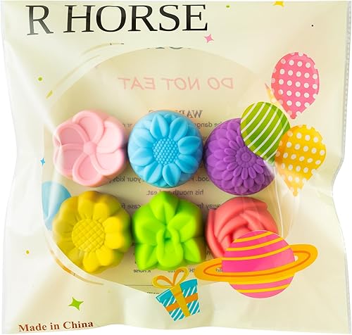 Miniatura 6 de R HORSE 42 moldes de silicona de gran tamaño, 3 x 1.2 pulgadas para cupcakes, múltiples formas de flores, tazas para hornear, moldes antiadherentes,