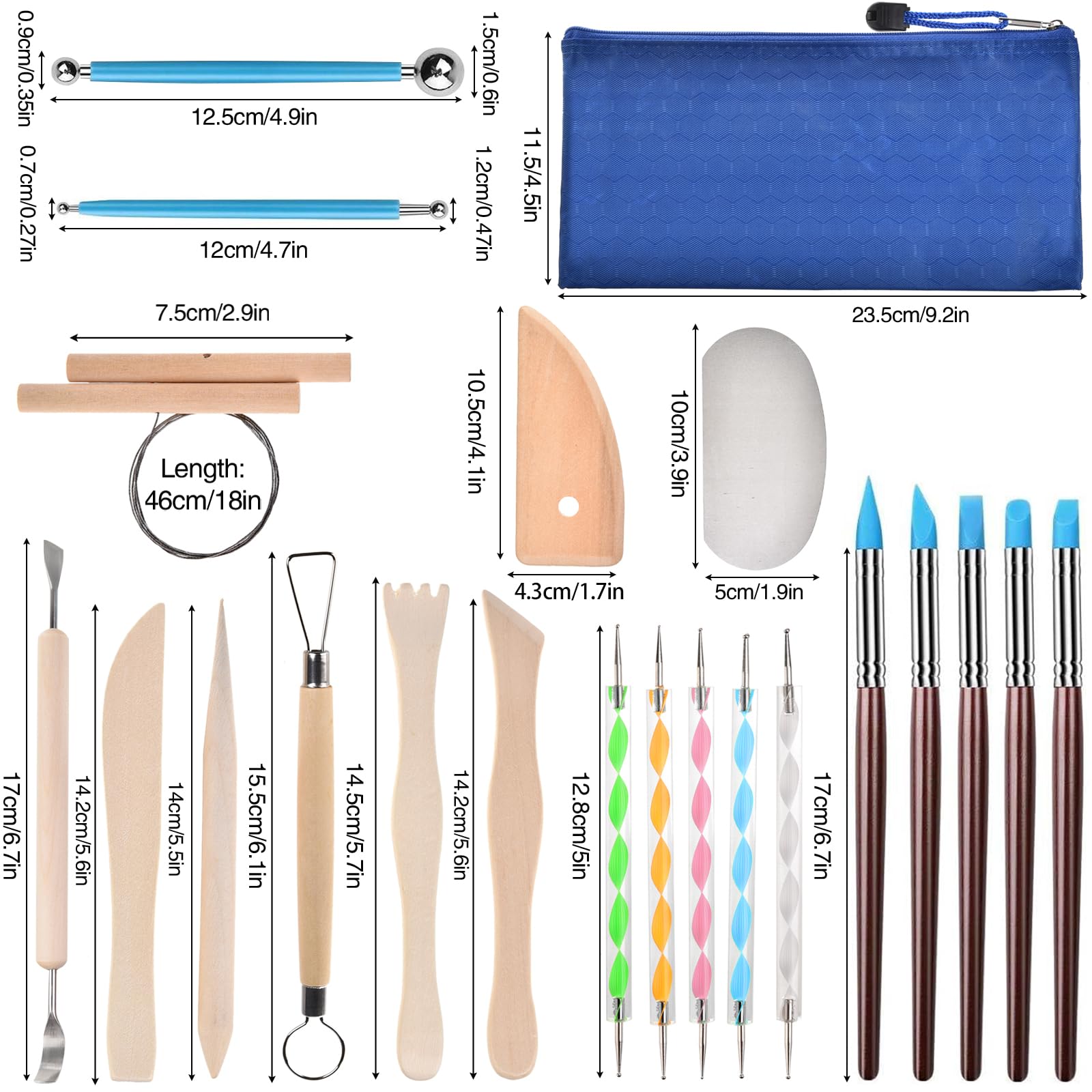 Kit Argilla Senza Cottura Per Principianti - Include Argilla, Strumenti, Colori E Manuale