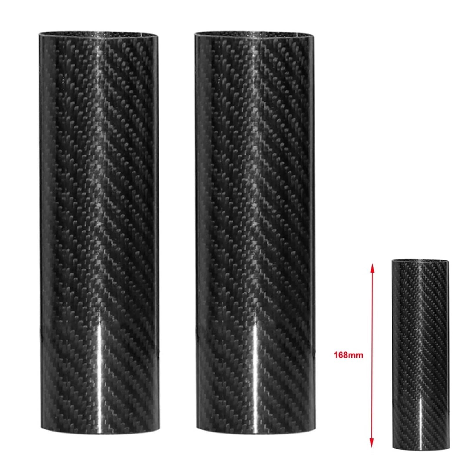 Copri Forcella Forcelle Moto Copriforcella anteriore in fibra di carbonio per motocross e cross, protezione per tubo forcella, protezione universale(168mm)