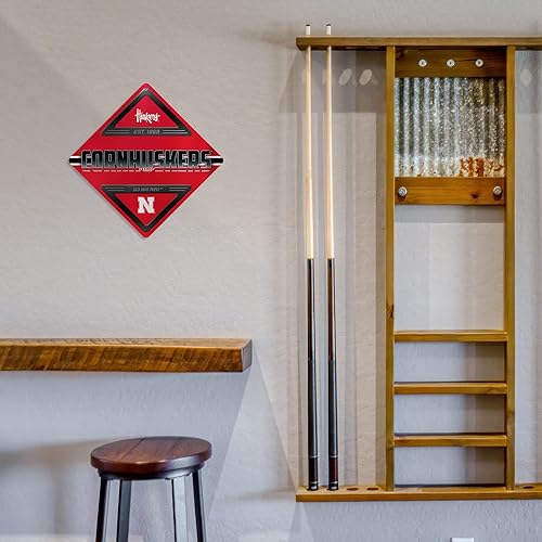 Miniatura 125 de Rico Industries NCAA - Letrero de metal estándar de 16.5 x 16.5 pulgadas, decoración del hogar, dormitorio, oficina, cueva de hombre