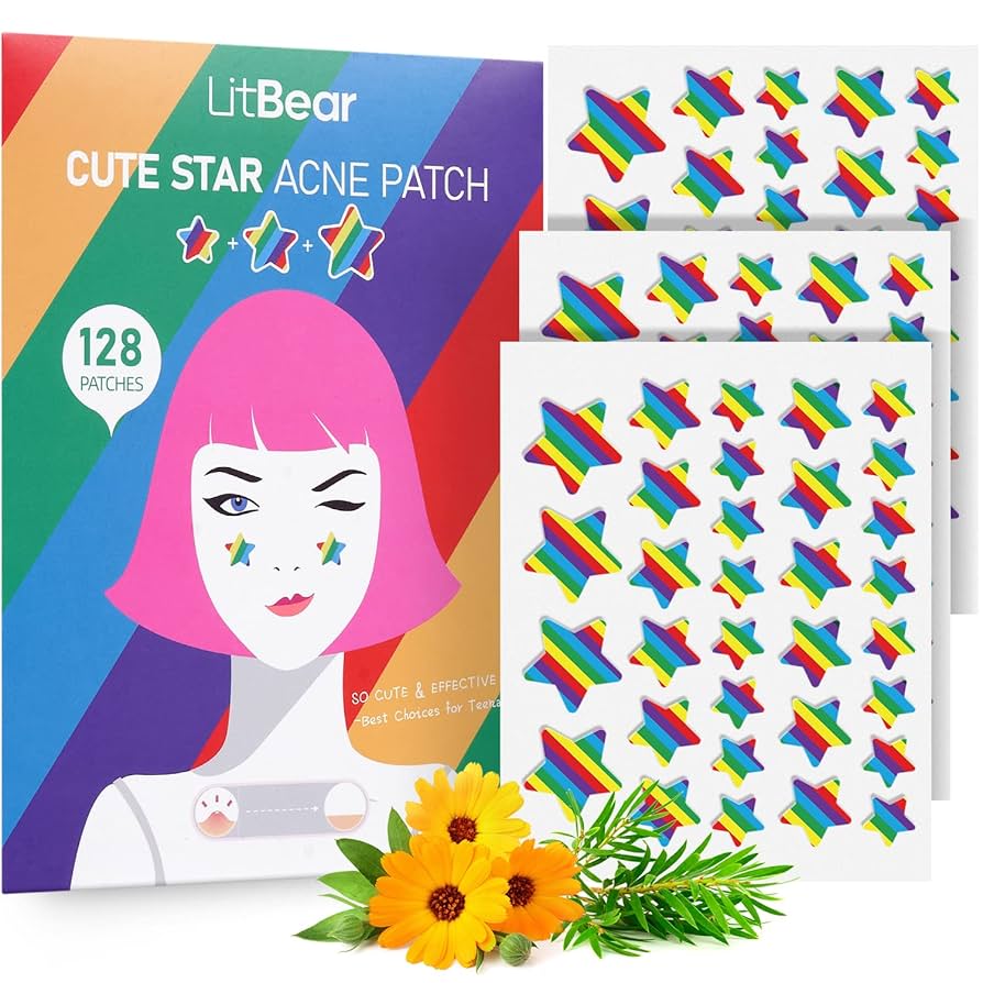Amazon.com: LitBear Acne Patch Pimple Patch, Rainbow Star