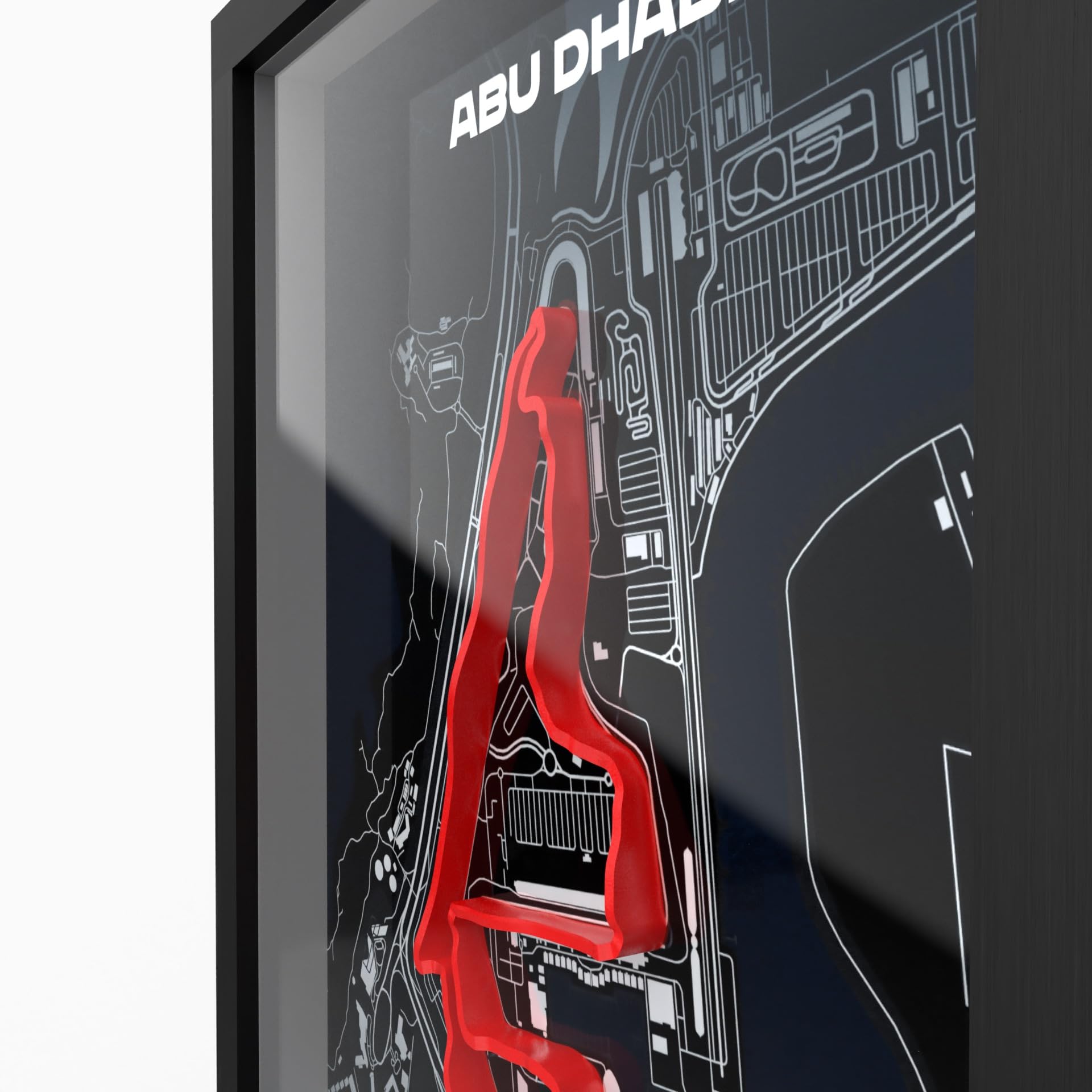 Plakat Abu Dhabi GP 3D w ramie drewnianej, tor wyścigowy, prezent dla fanów motorsportu