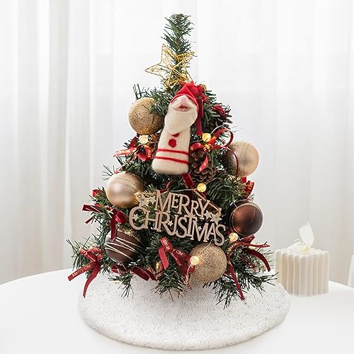 Miniatura 30 de Falda de Árbol de Navidad de Felpa Blanca de 30 pulgadas Falda de Árbol de Navidad de Piel Blanca Nieve con Lentejuelas Plateadas Copo de Nieve
