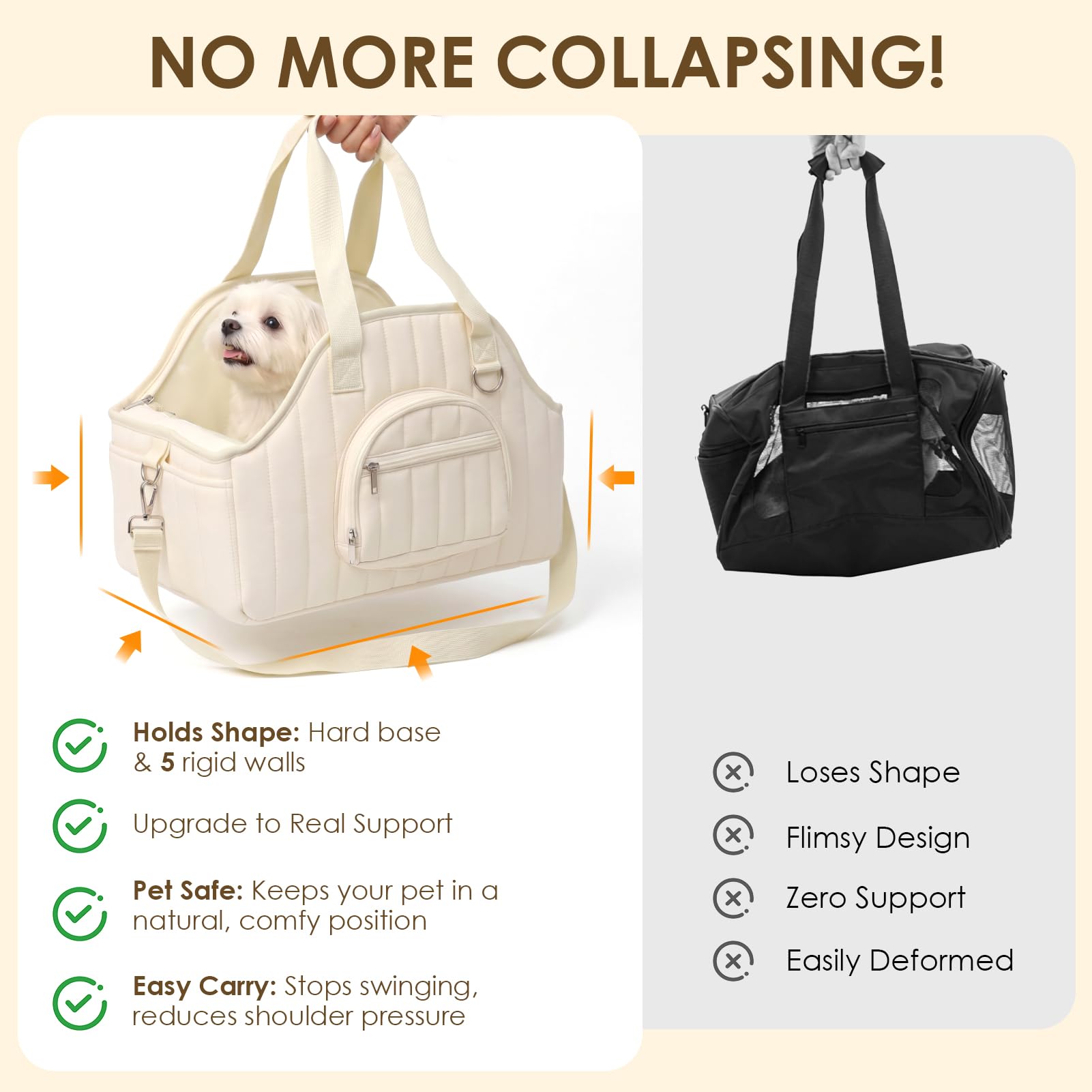Wdmiya Sac de Transport pour Petit Chien et Chat Jusqu'à 4 Kg