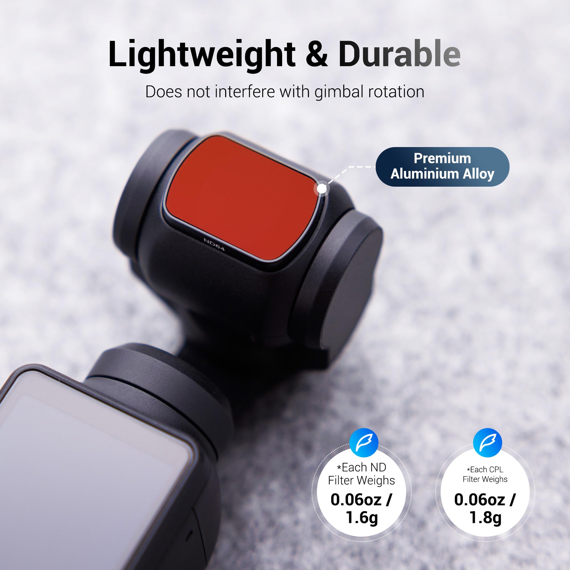 Amazon | Osmo Pocket 3 磁気NDフィルターセット CPL ND16 ND64 ND256