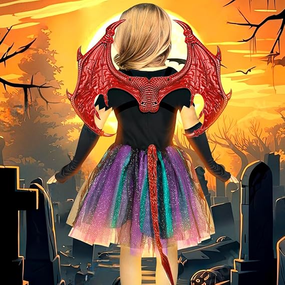 Halloween 3D Dragon Wings - Captivating Dragon Costume Set for Fun