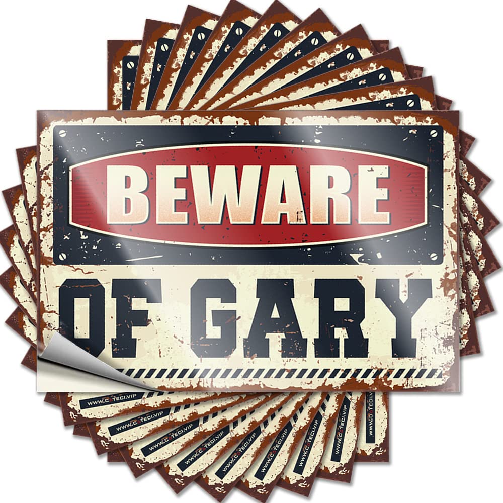 Cool Bathroom Stuff Western Quote - Beware of Gary Hat Waterproof Vinyl Sticker(12X18CM)