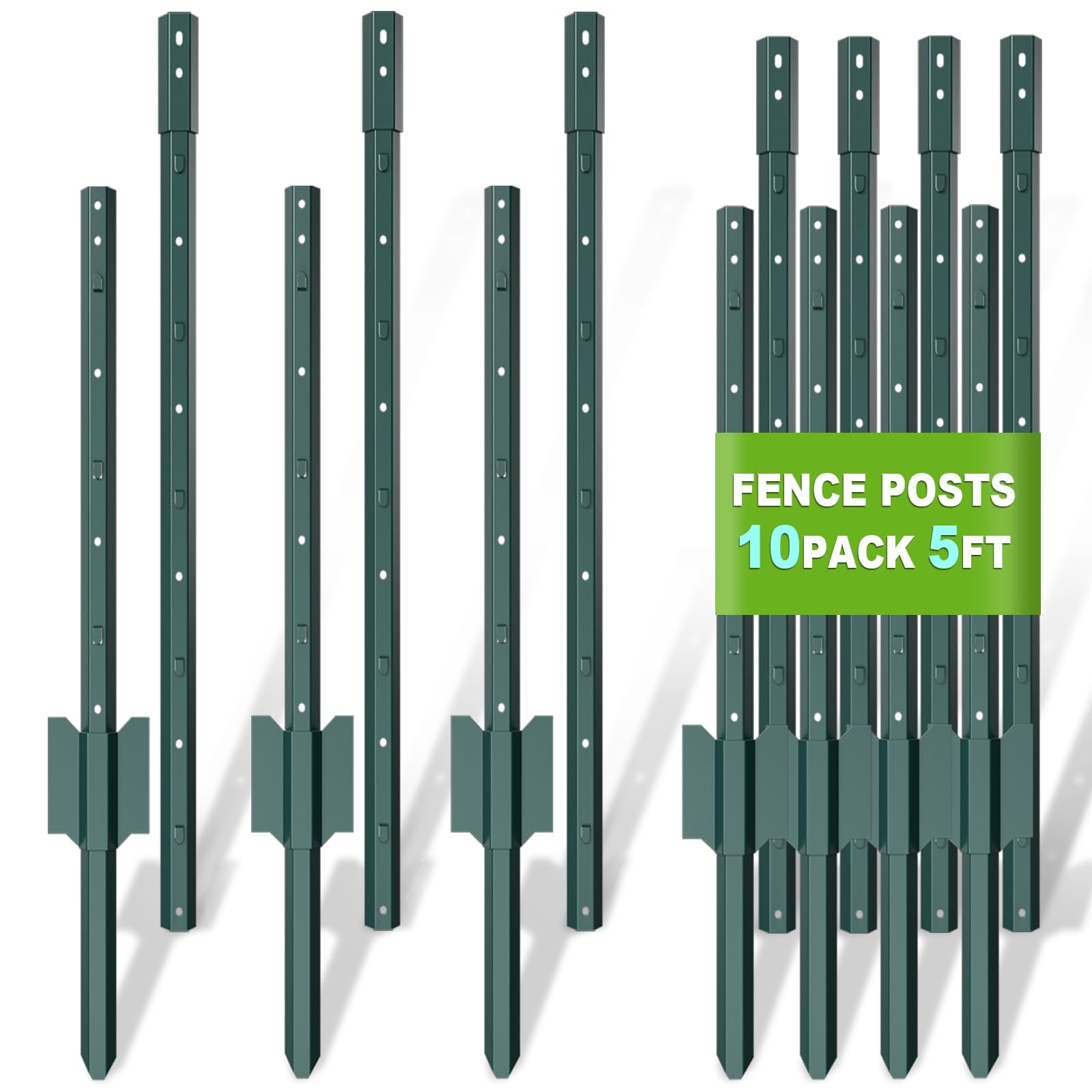 BAVNNRO 5 ft Metal Fence Post
