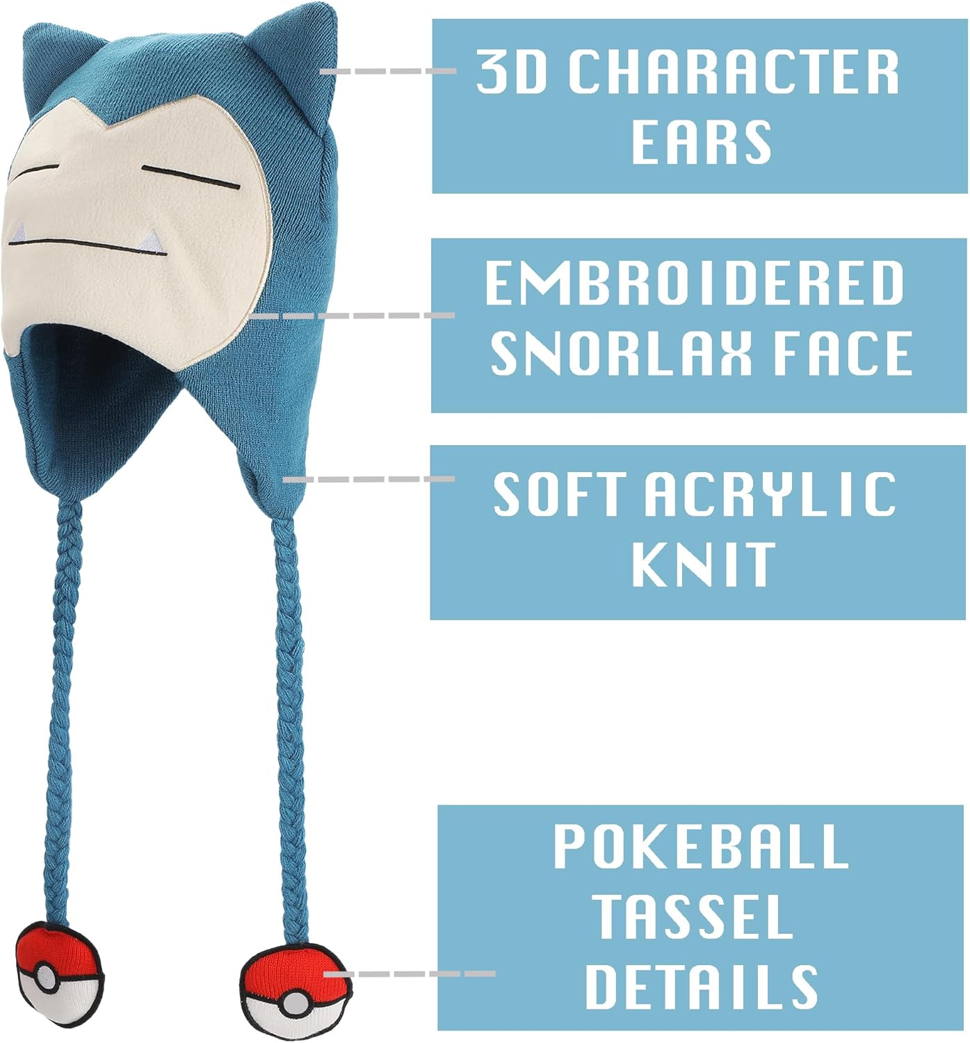 Pokémon Snorlax Blue Laplander Knit Beanie Cap