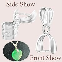 Vista 3 de OHINGLT Bails de Pellizco de Plata de Ley 925 para Fabricación de Joyas – Conectores de Cierre de Colgante, Bail de Clip para Collar, Cierres