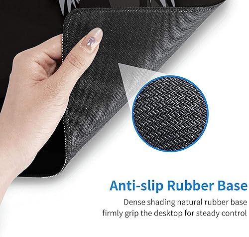 Miniatura 3 de SMAIGE Alfombrilla de mouse XXL extendida para juegos de anime, grande, ancho con diseño de anime, bordes cosidos, dimensiones de 31.5 x 11.8 x 0.08