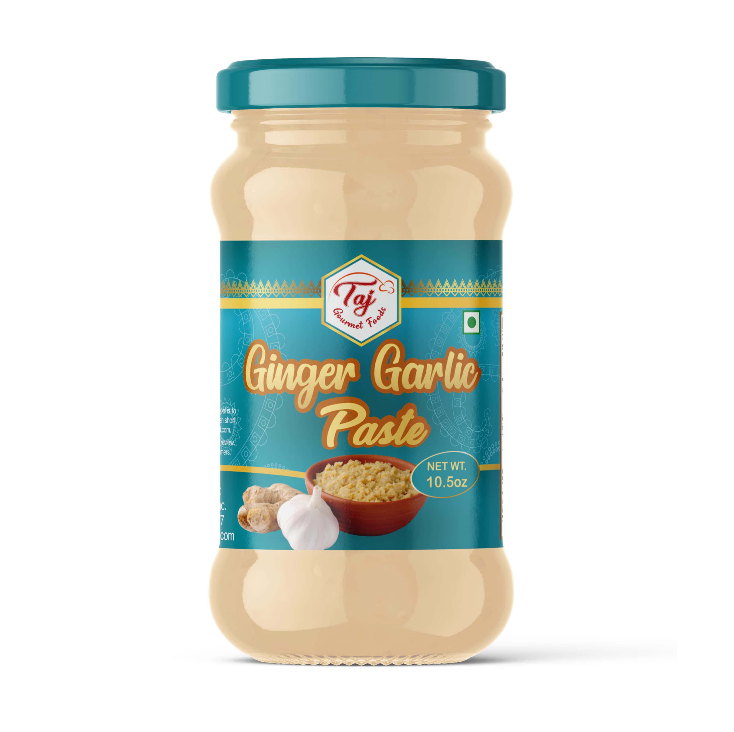 TAJ Ginger Garlic Paste | Fresh Ginger Garlic Cooking Paste | 300g (10.5oz)