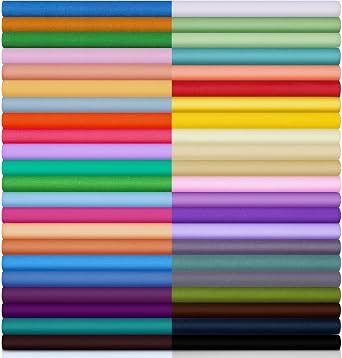 Macarrie 40 Pcs 100% Cotton Fat Quarters Fabric Bundles 10" x 10" Precut Fabric Quilting Patchwork Multicolor Squares Sewing Supplies Scrap Swatches Bulk for DIY Craft Cloths Handmade Color Analysis