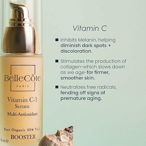 Miniatura 6 de Suero potenciador de vitamina C3 orgánico  Suero facial concentrado multiantioxidante natural, reduce arrugas, manchas oscuras y protege de daños