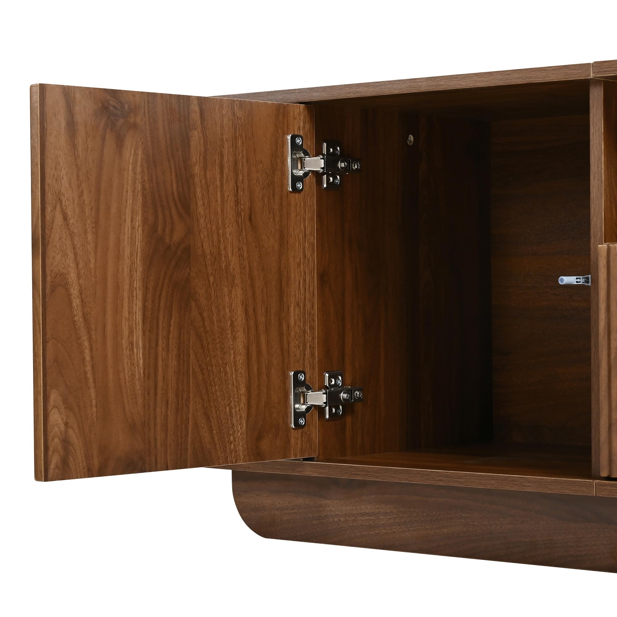 Console TV multimediale galleggiante, 180 x 40 x 50 cm, struttura ondulata