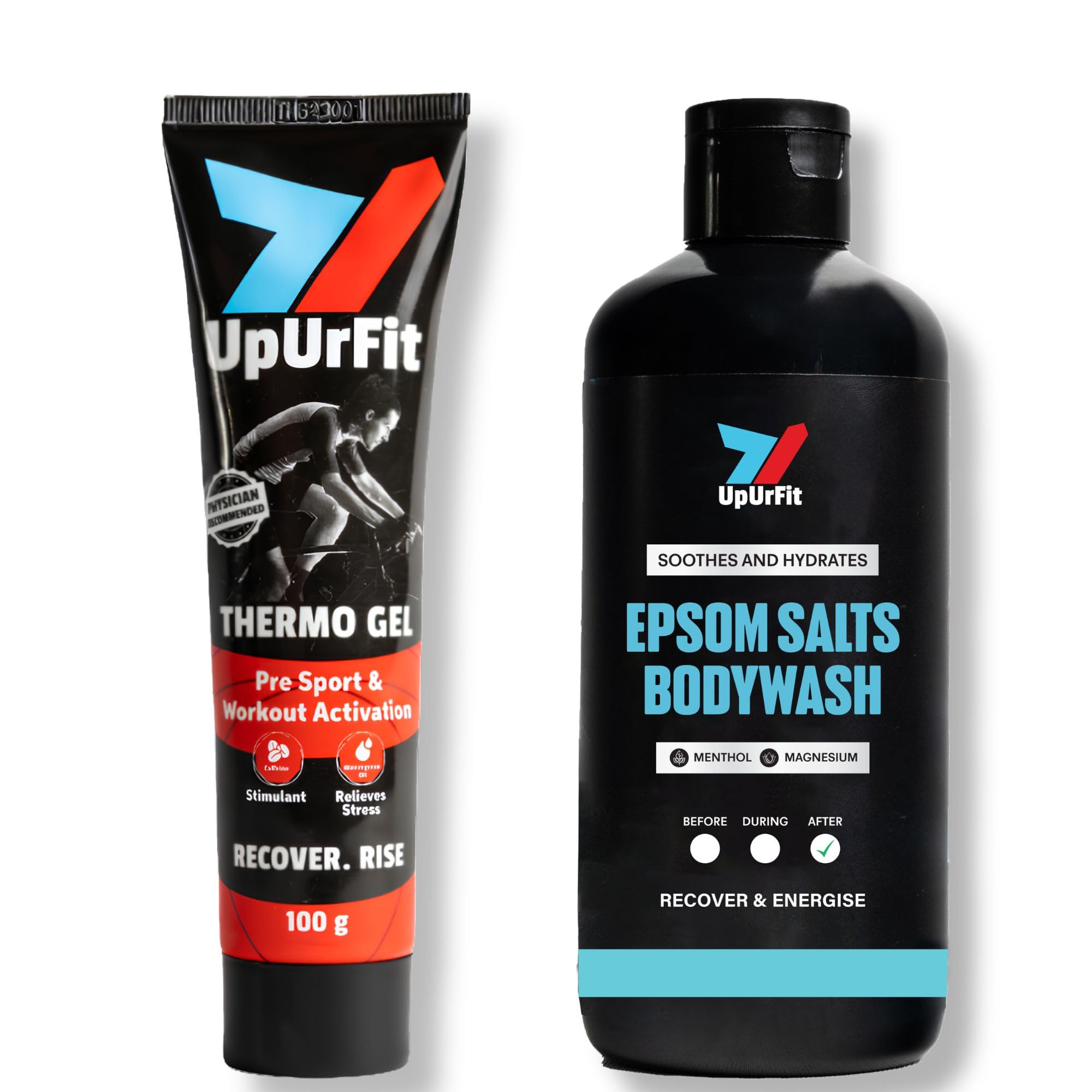 UpUrFit Body Wash & Thermo Gel Combo | Epsom Salt Body Wash for Muscle Recovery | Thermo Gel for Pain Relief & Pre-Workout Warm-Up | Quick Absorption | Pre & Post Workout Use-picture-43