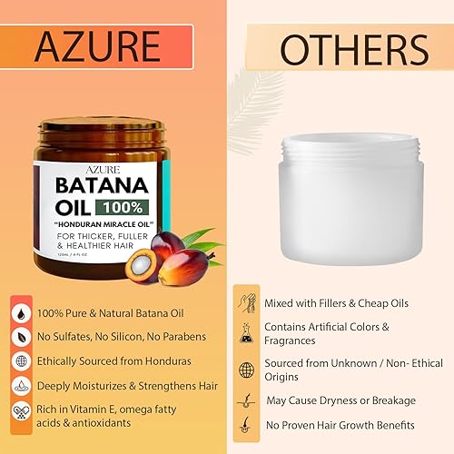 Miniatura 4 de AZURE - Pasta de aceite de batana para el crecimiento del cabello, pasta de batana 100% pura para nutrir el cuero cabelludo, fortalecer las hebras,