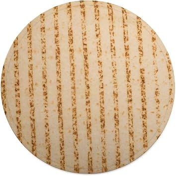 Grilled Pita Bread Blanket Double Sided Funny Realistic Food Throw Blanket Giant 60 inches Novelty Soft Blanket for Adult and Kids Blanket Large One size