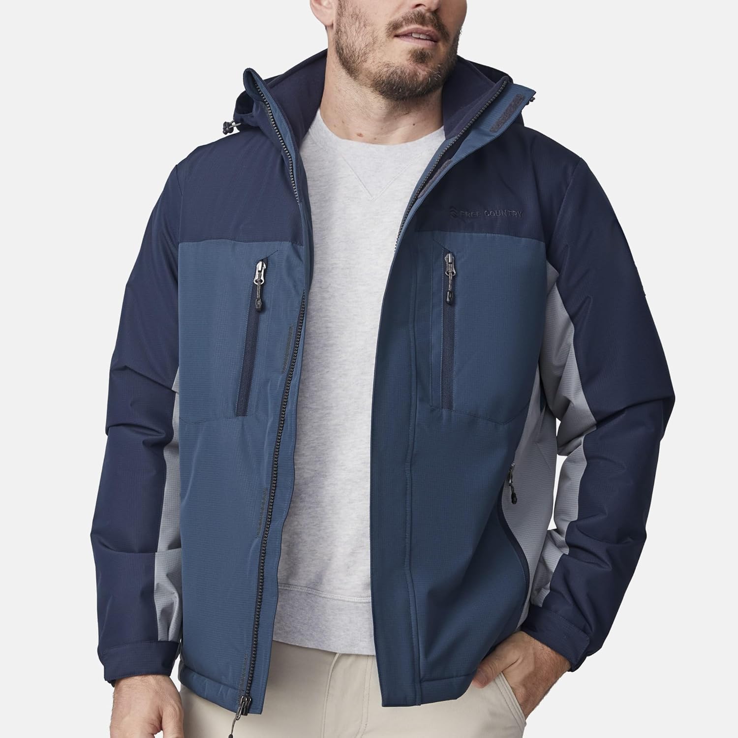 Free Country Men-Trifecta's Winter Sking Jacket Water and Wind Resistant Coat Warm Insulated Hooded for Men-Trifecta - Image 2