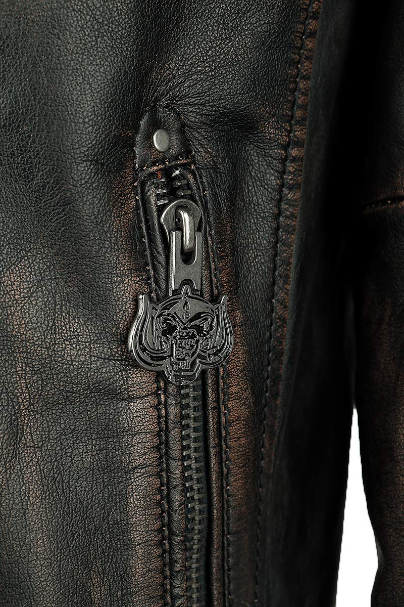 Motörhead England Männer Lederjacke schwarz M 100% Leder (Büffel) Band-Merch, Bands