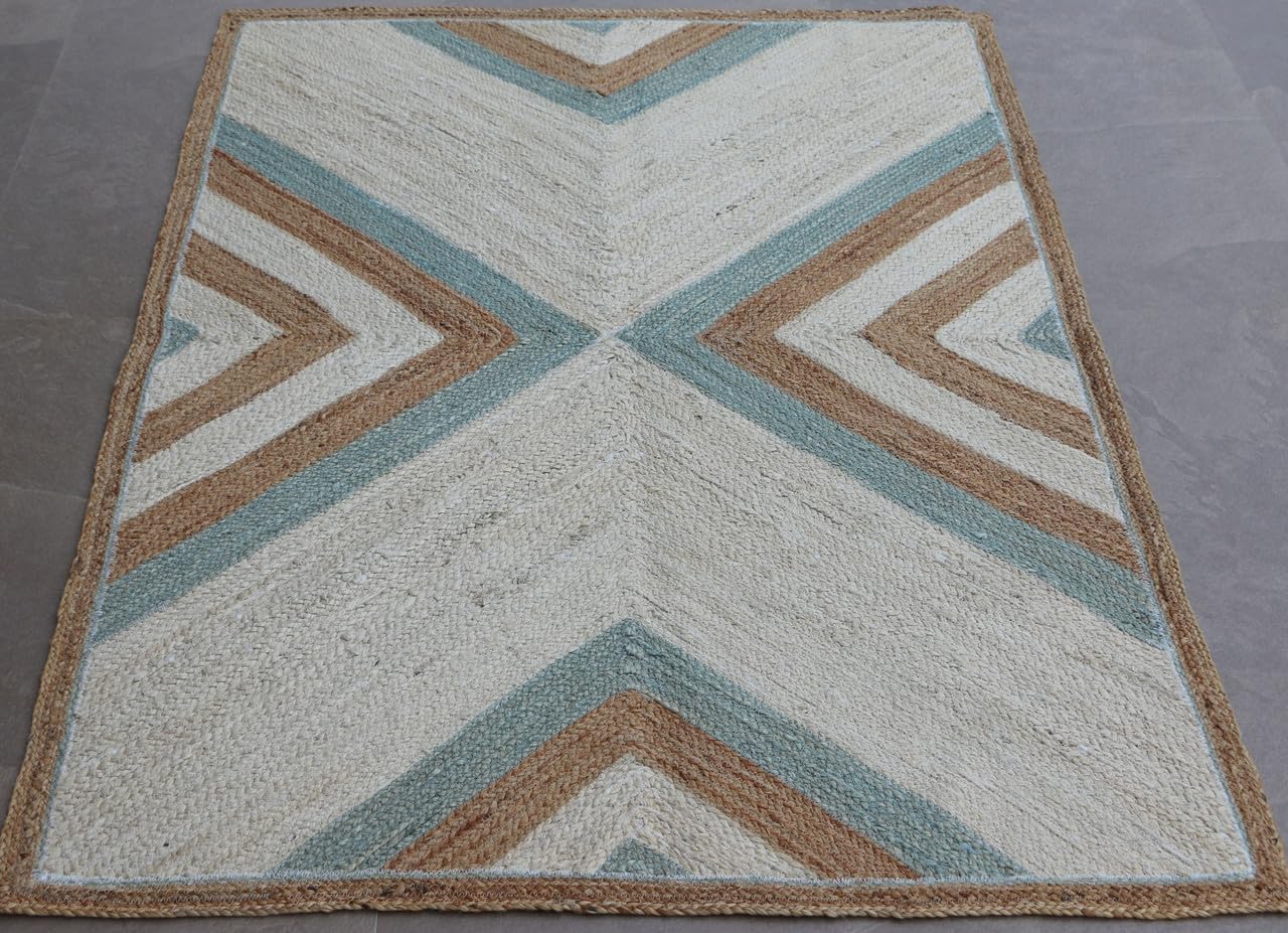 Brigham Handmade Natural Fiber Traditional Area Rug – Soft Texture, Durable Weave, Decorative Rug for Living Room & Bedroom