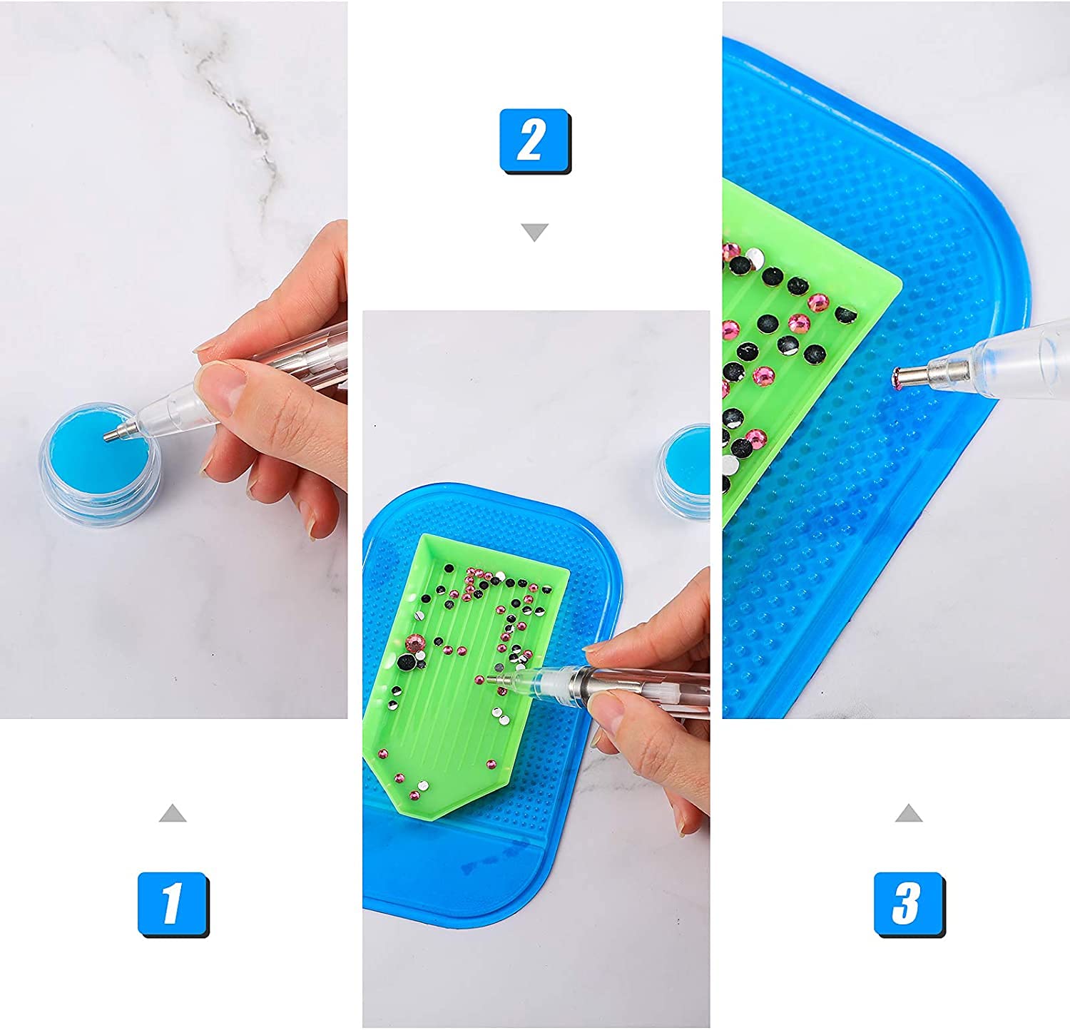 Penna Per Diamond Painting 5D - Kit Accessori Con Rullo, Punte E Argilla - Foto 9