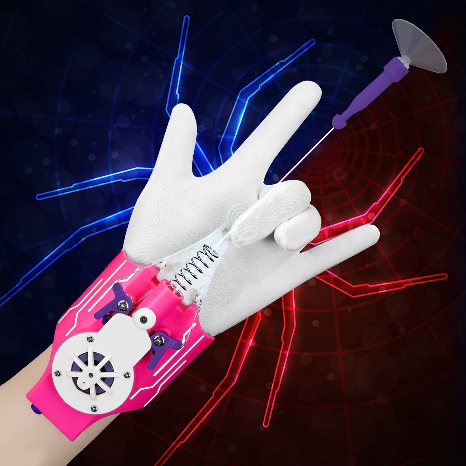 Spider Web Shooters Real,Spider Silk Launcher Wrist Toy for Kids Web Slinger That Actually Shoots