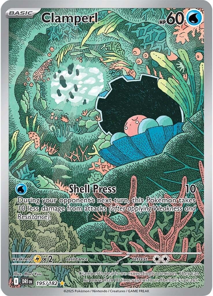 Clamperl 195/182 – Destined Rivals Illustration Rare – Foil Card
