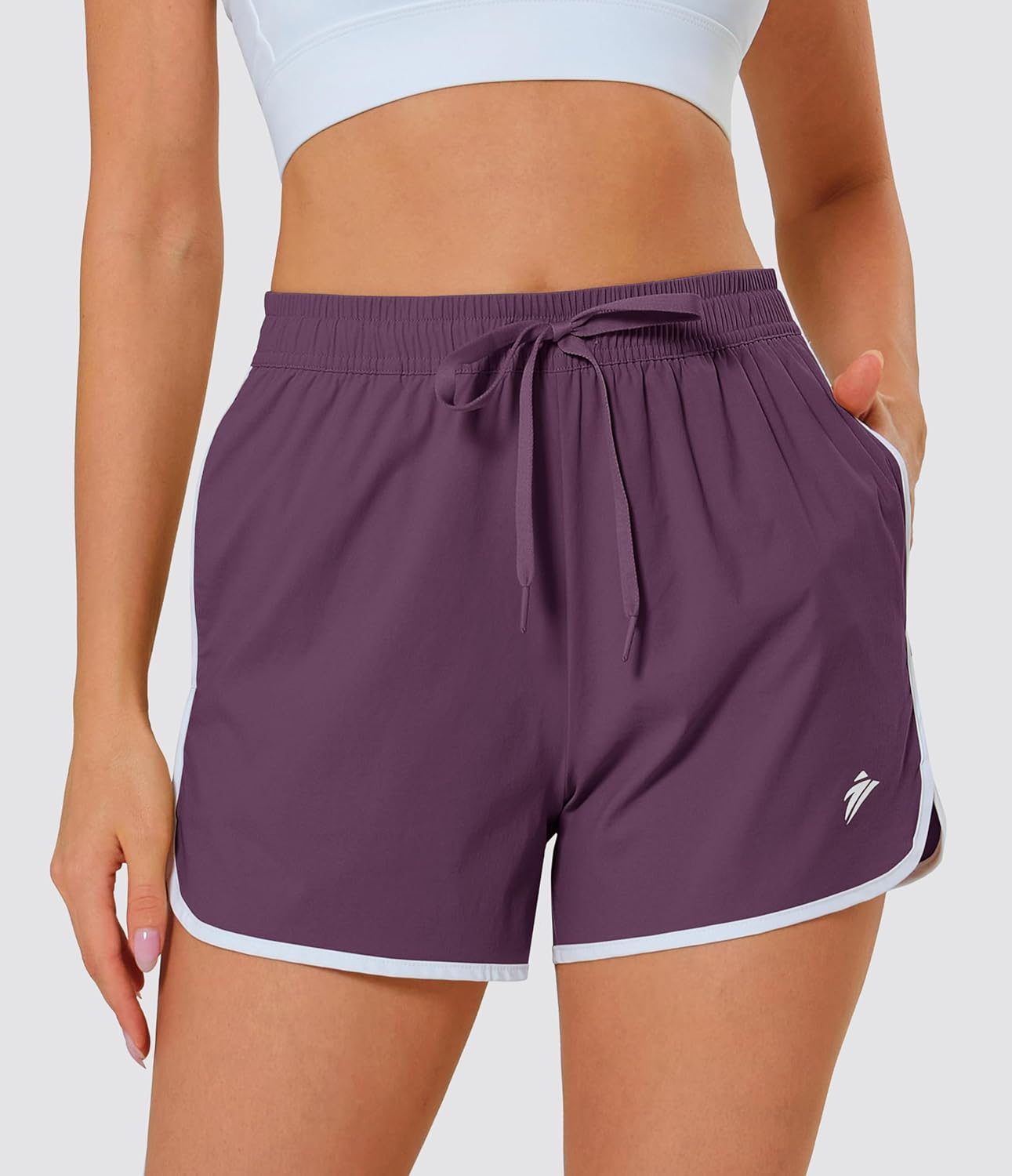 MAGCOMSEN Women's Athletic Shorts with Pockets Quick Dry Lightweight 3.5" Running Gym Workout Shorts Hiking Sport - Image 3