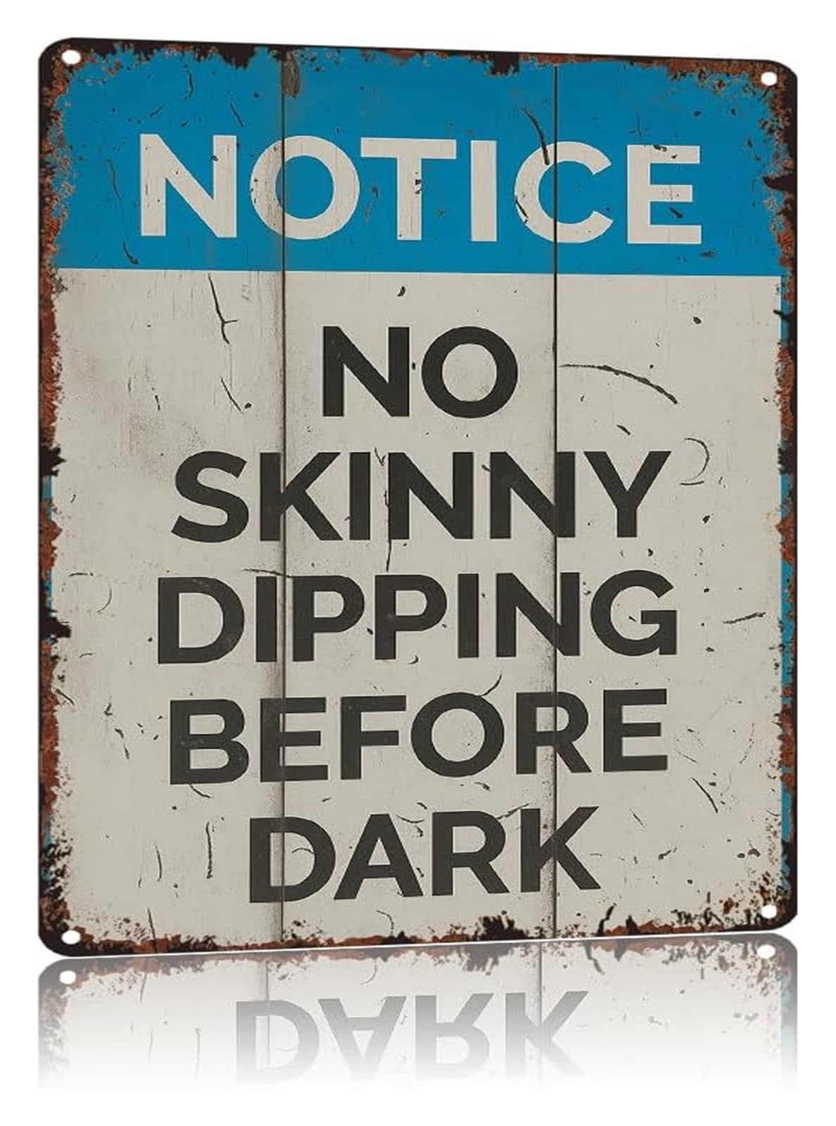Daily Skinny Dip Required Poolside Metal Tin Sign 8 X 12 in Vintage Humor Aluminum Plaque for Indoor Outdoor Home Decor