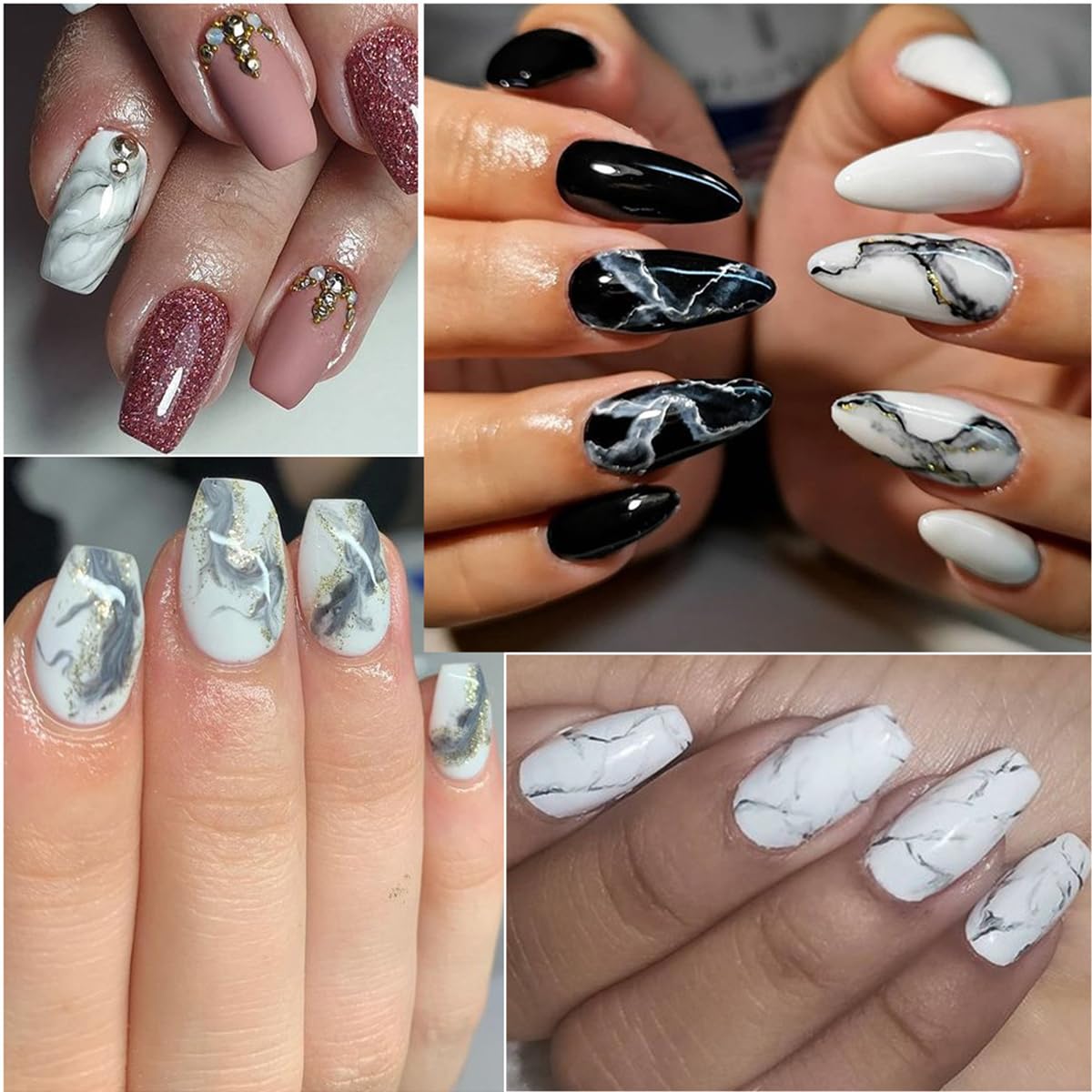 12 Sheets Marble Nail Water Transfer Stickers Colorful Marble Patterns Nail Design Nail Art Stickers Irregular Wave Geometry Line Sliders Nail Decals Abstract Painting Watermark Nail Art Supplies DIY