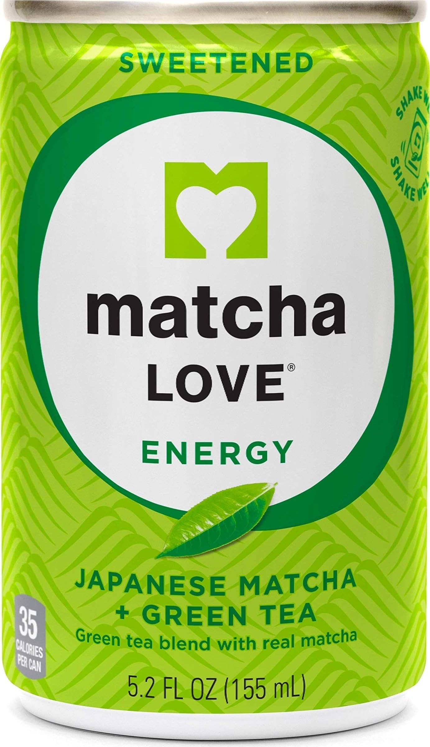 Green Tea Sweetened Energy Shots, 5.2 Ounce (Pack of 20)