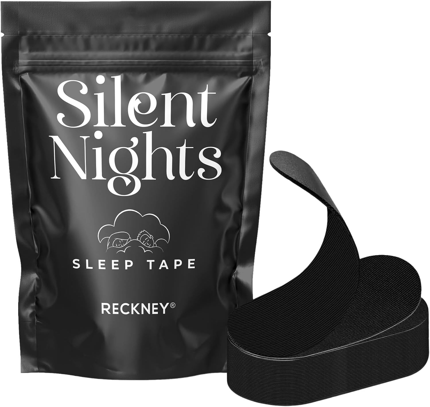 Mouth Tape Hypoallergenic Breathable Sleep Tape for Men & Women Anti-Snoring, Pain-Free Removal Tape, Soft Grade Fabric & Latex Free(30 Strips Black)