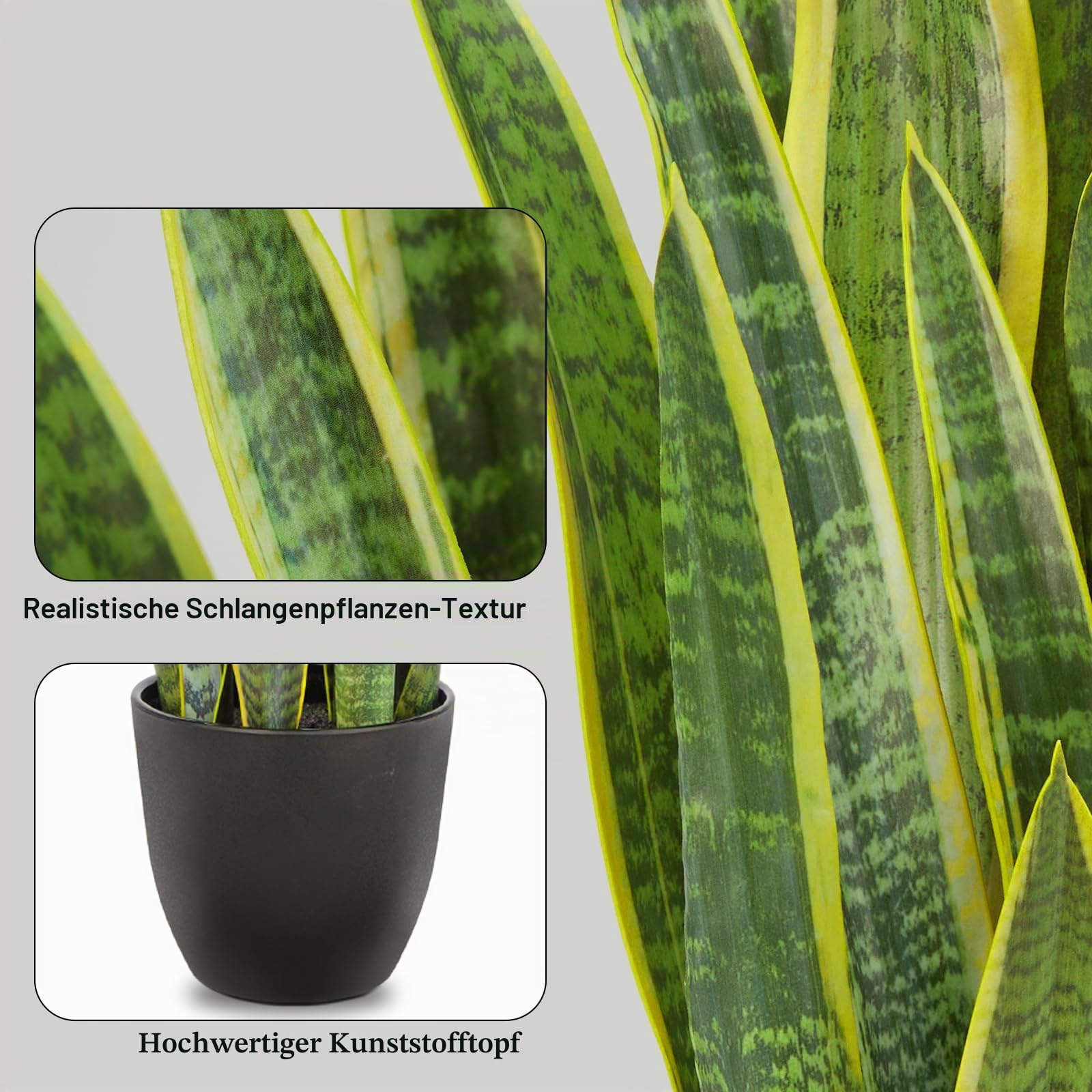 2er-Set Sansevieria Kunstpflanze groß Künstliche Schlangenpflanze 73 cm Wohnzimmer Pflanze Zimmerpflanzen für die Inneneinrichtung im Freien Künstliche Pflanze für den Heimgarten Bürodekoration