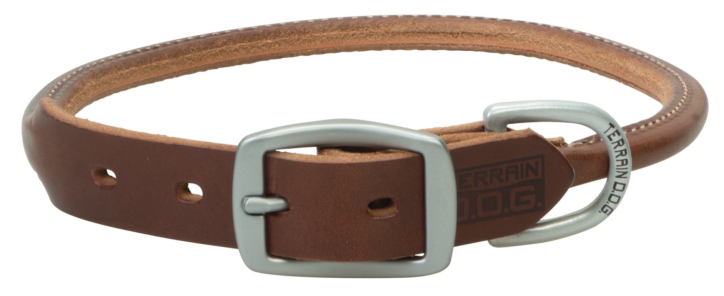 Terrain D.O.G. Bridle Leather Rolled Dog Collar, 25" (23 - 26 in., 1 in. width)