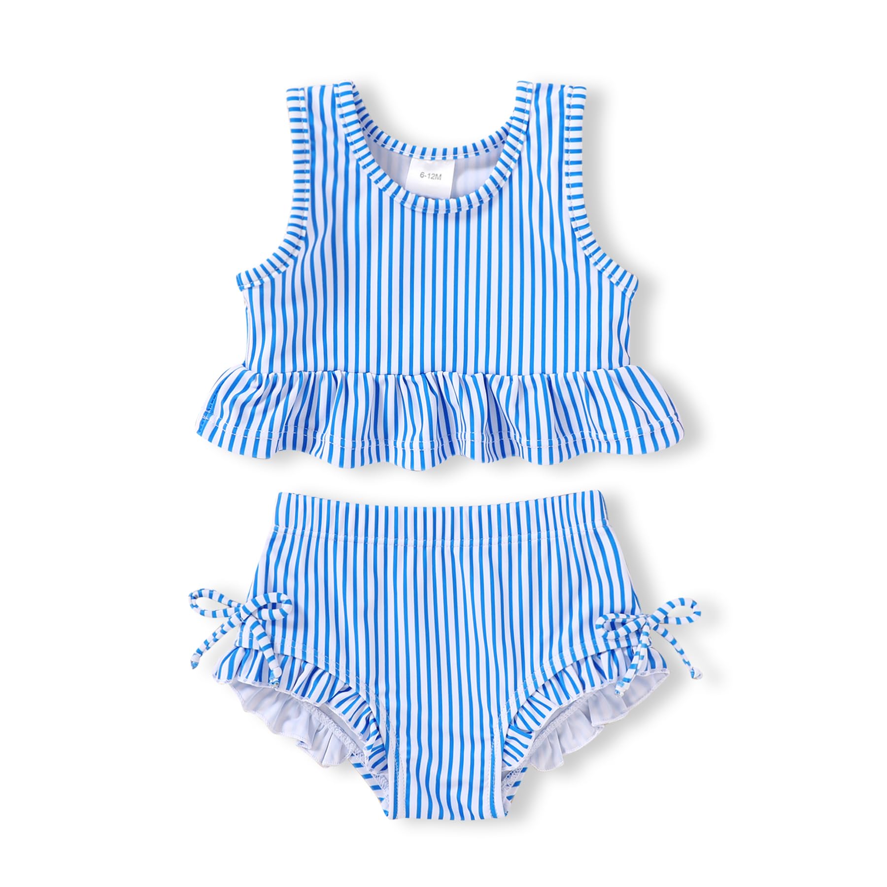 HAPPYMA Baby Swimsuit Toddler Girl Bathing Suit Stripe Bikini