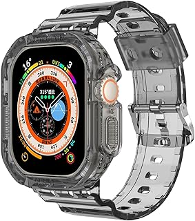 VeveXiao Capa com pulseira compatível com Apple Watch Ultra de 49 mm com capa, capa amortecedora capa protetora robusta com pulseiras para iWatch Ultra 49 mm pulseira masculina e feminina