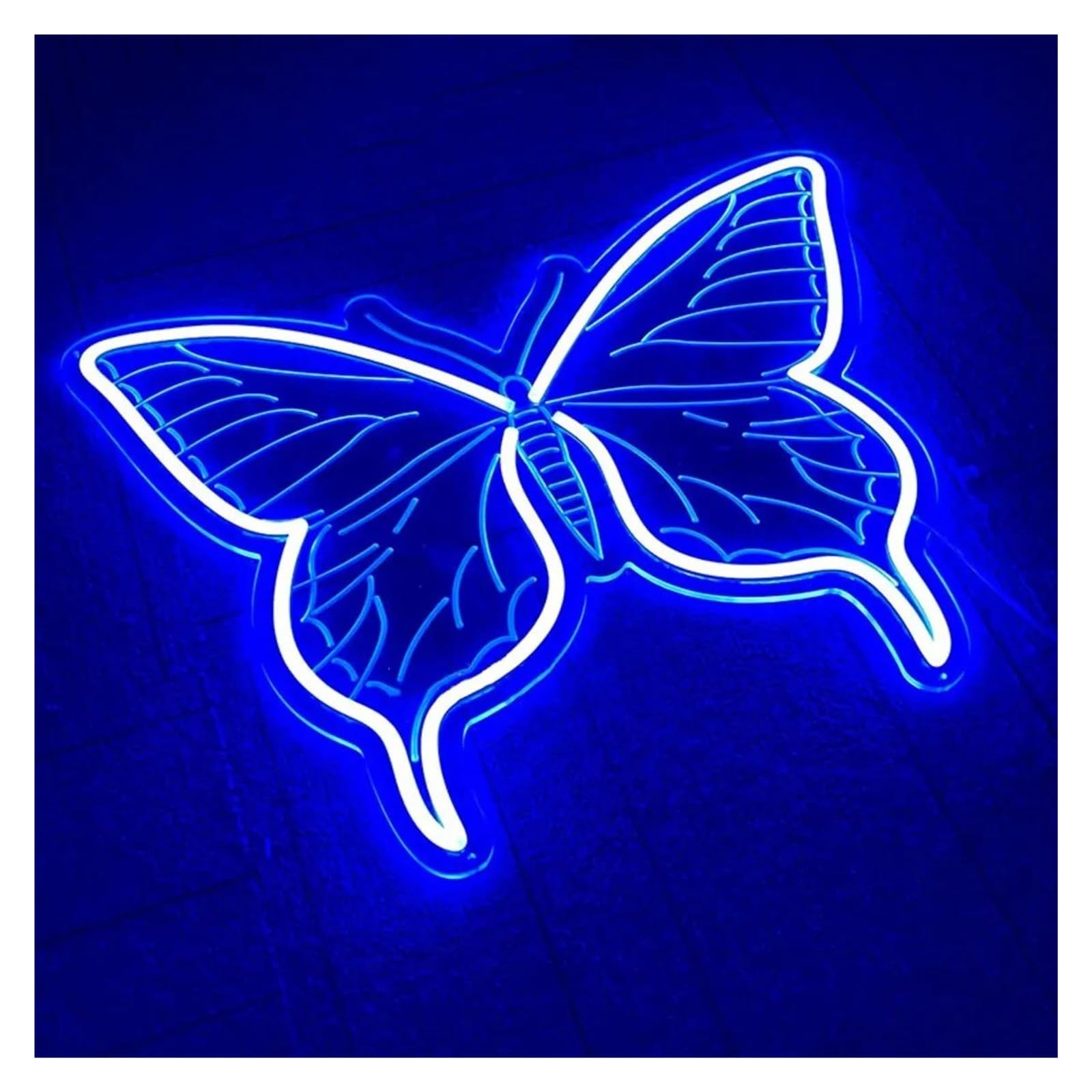 Shouxi B Sign Lamp Utterfly Neon Sign Light Dimmable Us Powered For Edroom Home Irthday Party Room Wall Art Decor(,40X33cm)