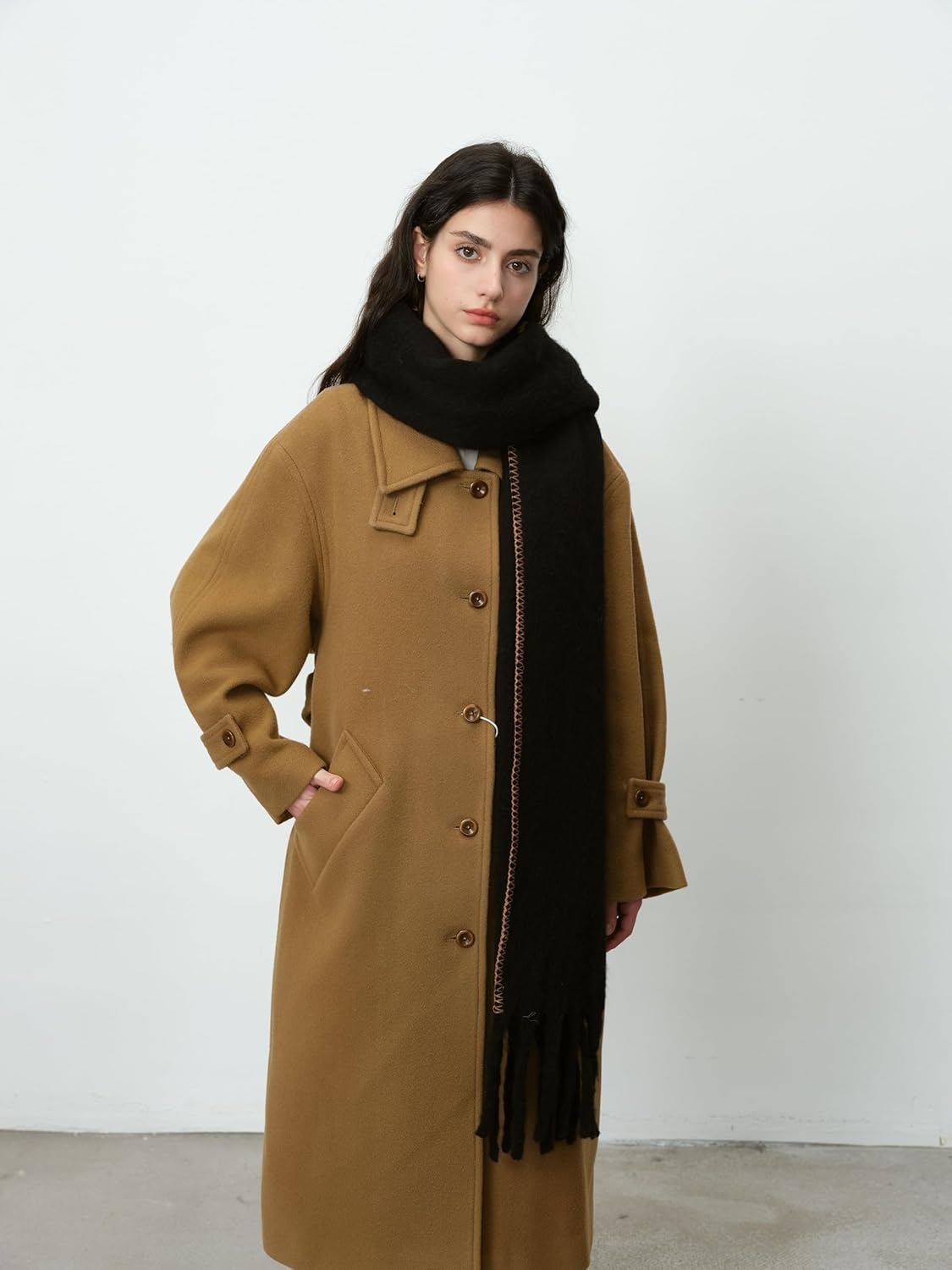 Soft Cashmere Feel Scarf Soft Winter Scarves for Women Long Shawl Large Scarf Cold Weather Thick Blanket Shawl Wrap - Image 7