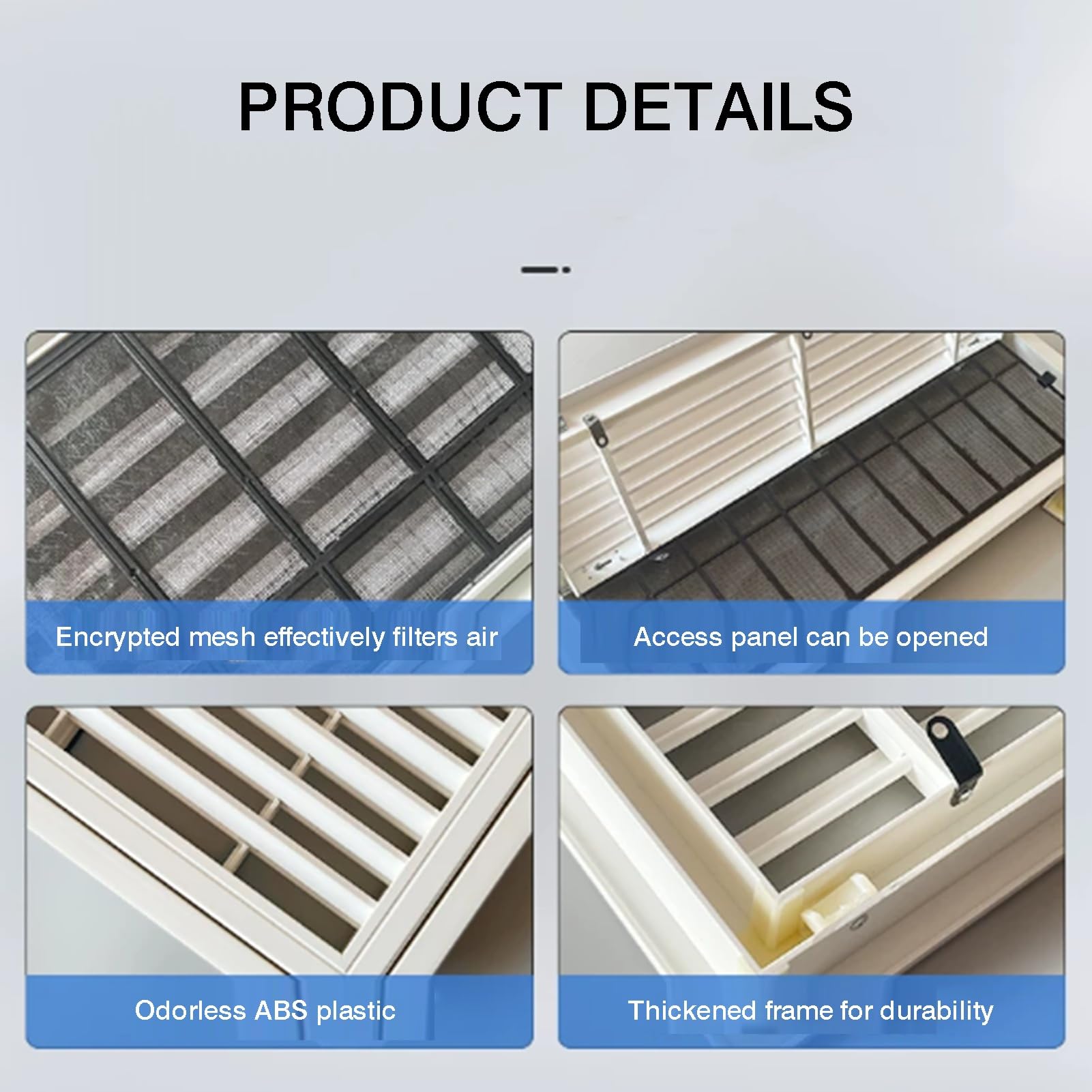Copertura Di Sfiato Rimovibile For Design A Feritoia | Griglia del filtro aria di ritorno, griglia di copertura dello sfiato HVAC for soffitto o parete domestica(350x350mm)