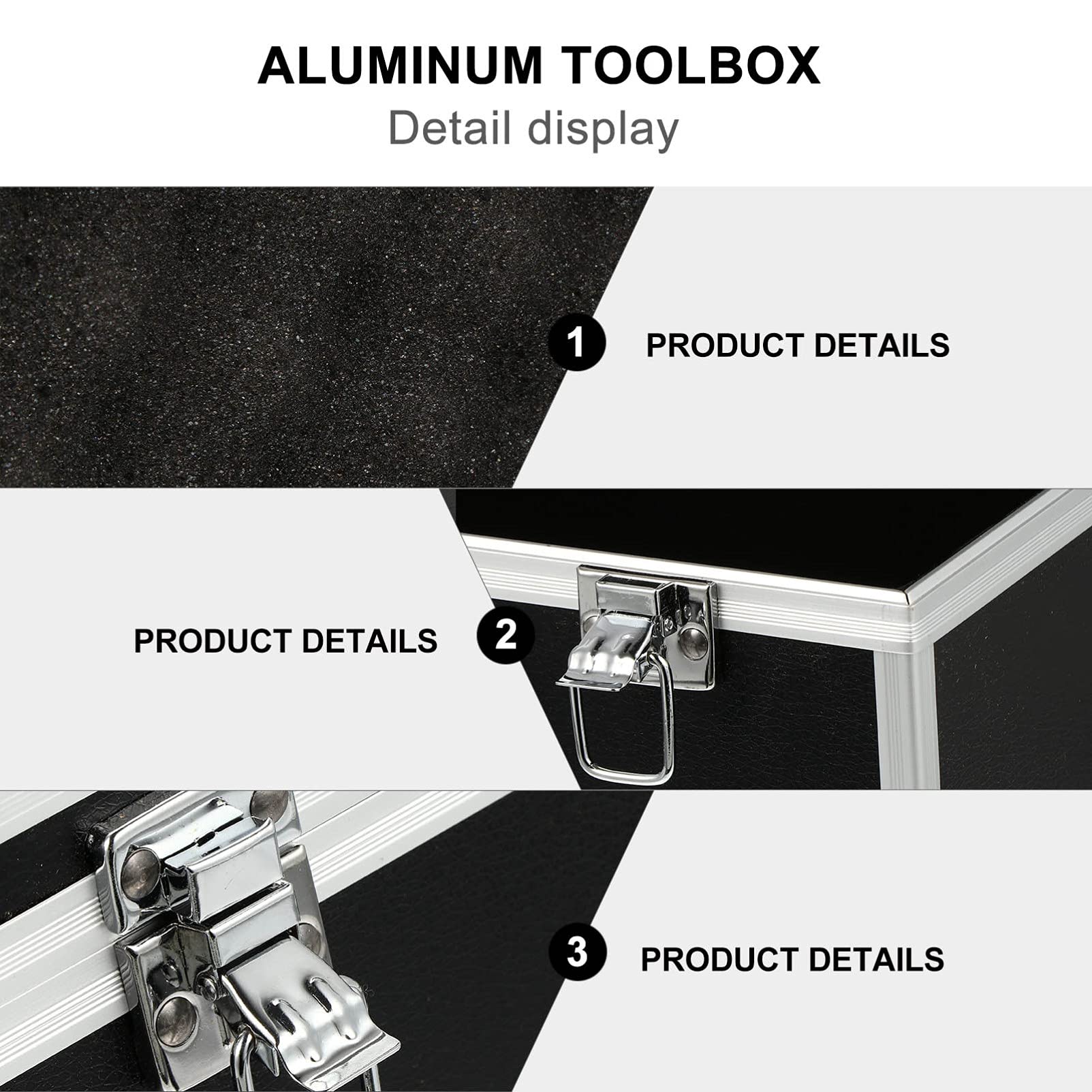 DOITOOL Mallette à Outils en Aluminium Mallette de Transport avec Mousse Rembourrée Boîte à Outils de Rangement Verrouillable Mallette de Transport Portable pour Instruments de Mesure