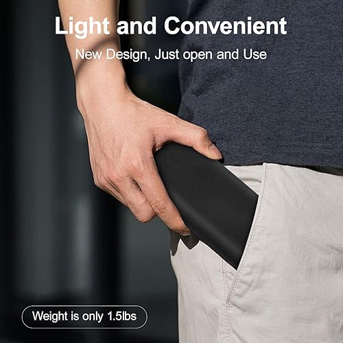 Miniatura 3 de DZ Duozhan Taburete portátil para campamento, taburete plegable de 13 pulgadas con capacidad de 260 libras, taburete plegable ligero con bolsa de