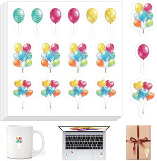 50pcs Waterproof Sparkling Balloon Scrapbook Planner Stickers
