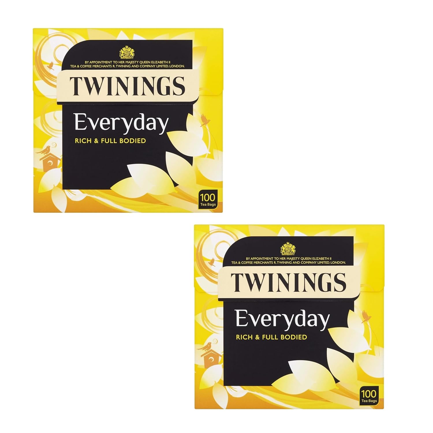 Twinings Tea Bags Everyday Tea in String and Tag 100 TeaBags (Pack of 2)